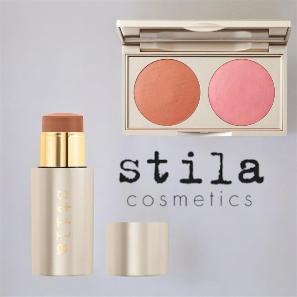 Stila Cosmetics Putty Bronzer‎ Blush Duo w/ Sun-kissed Bronze Lip Cheek Stick